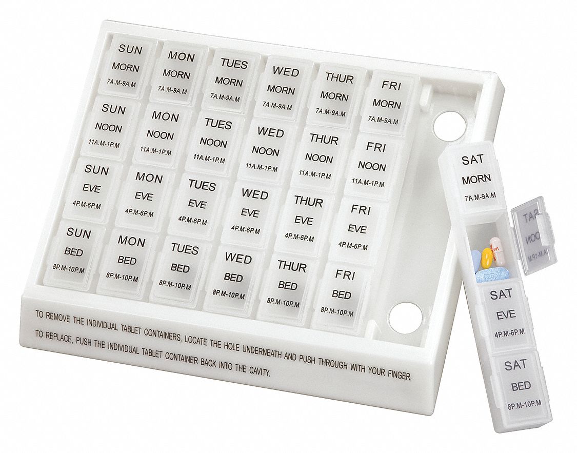 36ED47 - Pill Organizer Clear Plastic