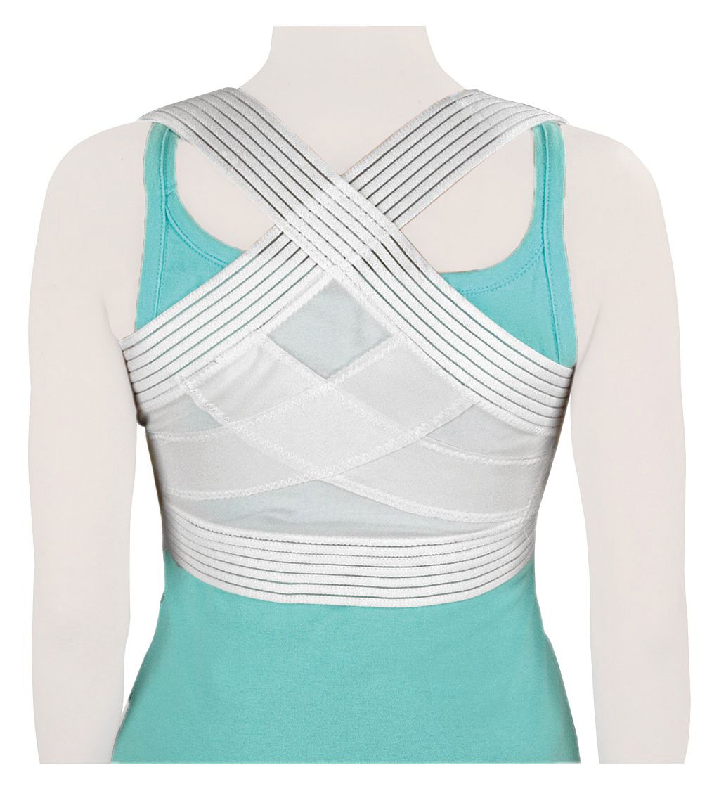 Posture Corrector: 4 in Overall Wd, XL Patient Size, Cotton