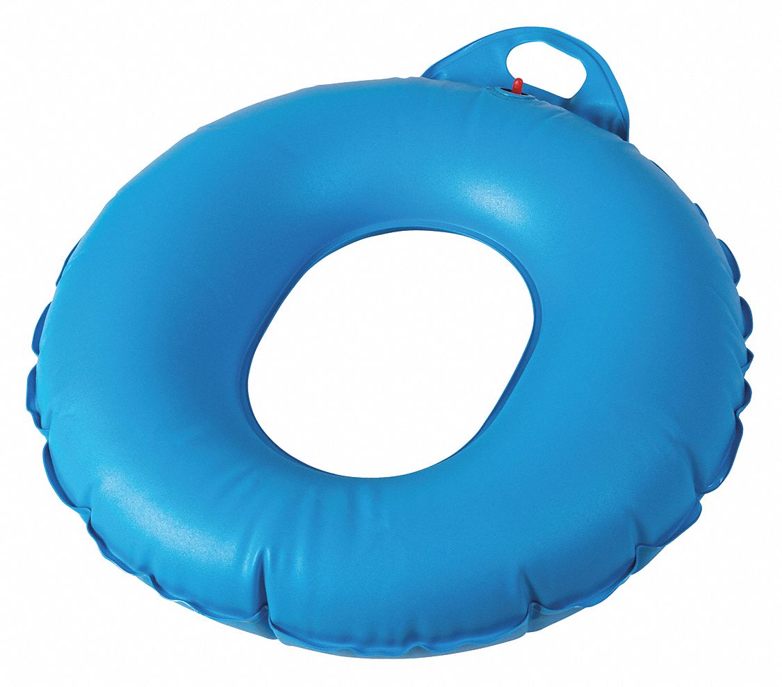 DMI 16 in x 16 in x 4 in Vinyl Ring Cushion, Blue - 36EE59|513-8019 ...