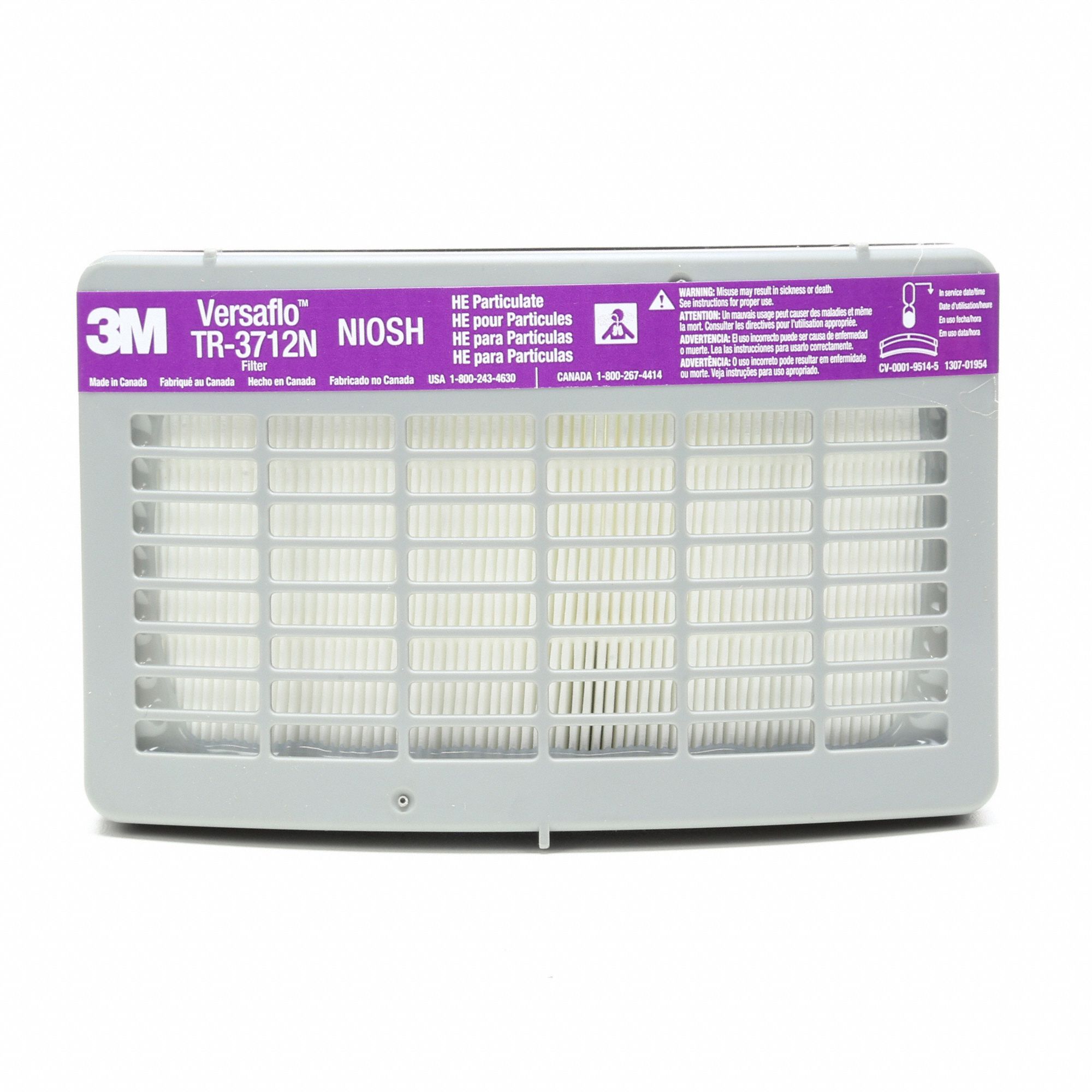 3M Filter, NIOSH Rating HEPA, Magenta, Compatible with Brand and Series