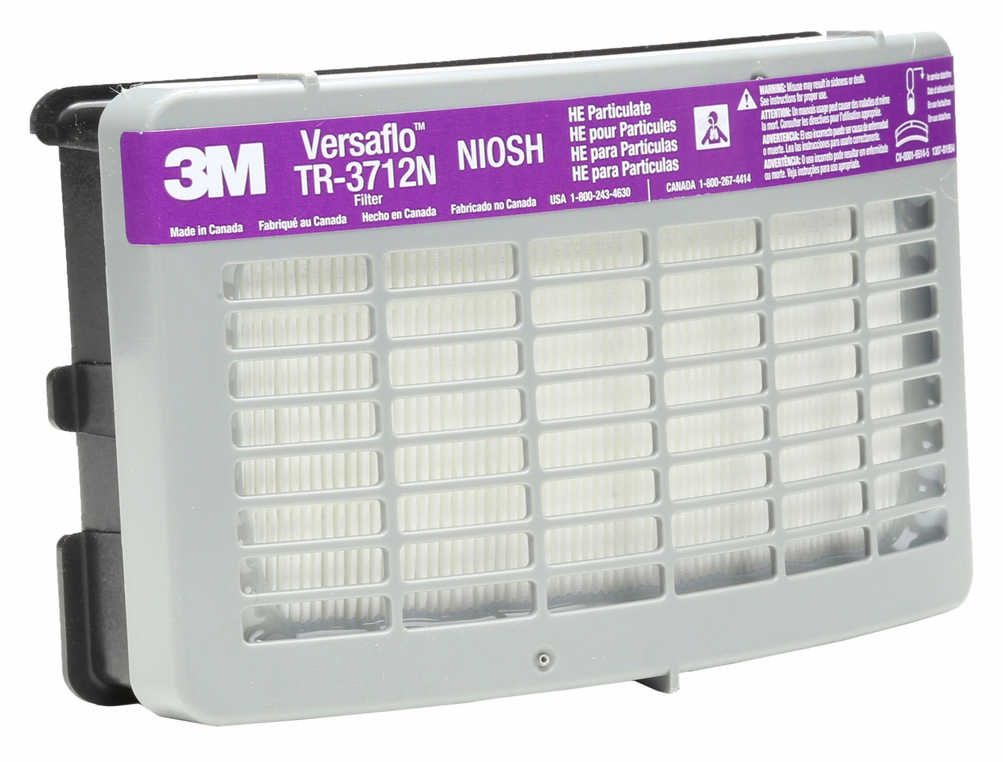 Filter: TR-300, HEPA, Magenta Color, 3M Versaflo™ TR-300 Series, 5 PK