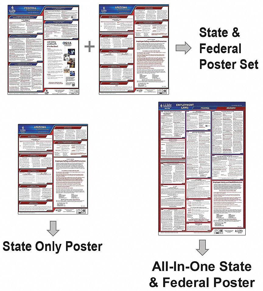 Labor Law Poster: IA, English, Plastic, 24 in x 40 in, Federal and State Labor Law