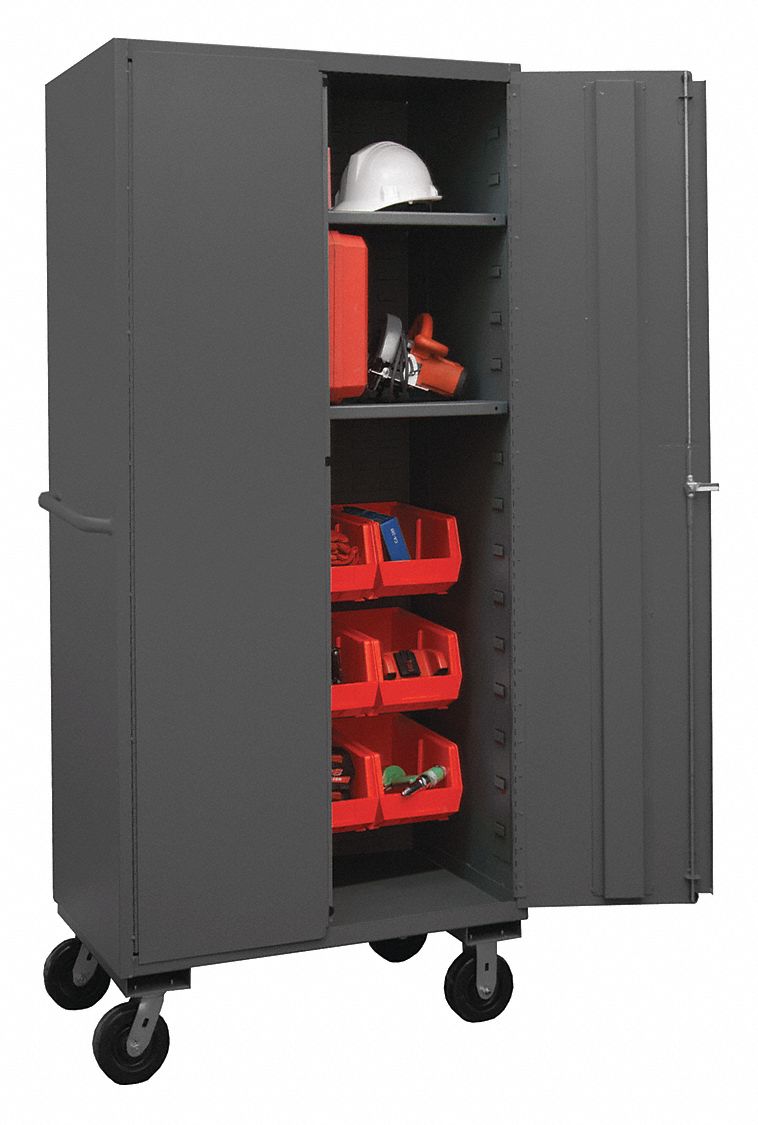 DURHAM MOBILE BIN AND SHELF Hanging Bin