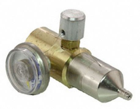 Gas Cylinder Regulator: Gas Regulator, Brass, 0.5 lpm Max Flow Rate, Gas Regulator, CGA 600