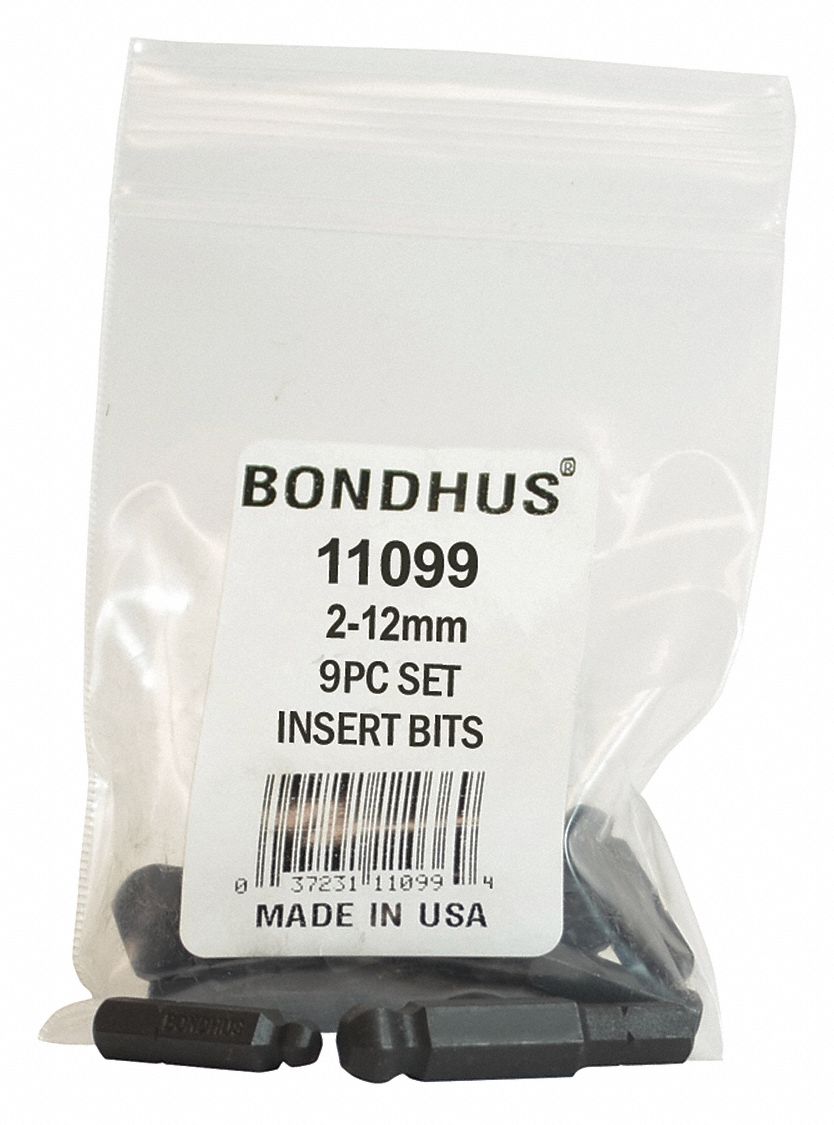 BALL END BITS 9 PIECES 2 - 10MM