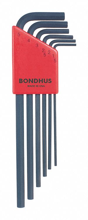 ENSMBLE CLE HEX BRAS LONG 1.5-5MM 6 PC