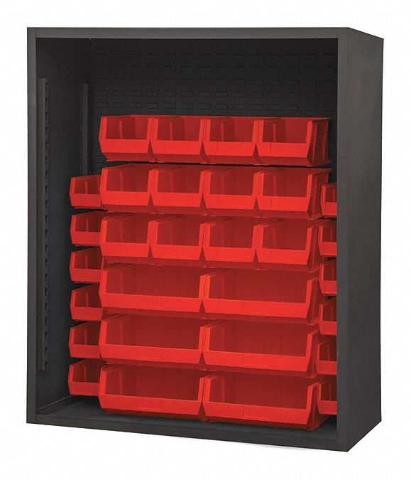 Bin Cabinet, Louvered, 60"H, 48"W, 24"D