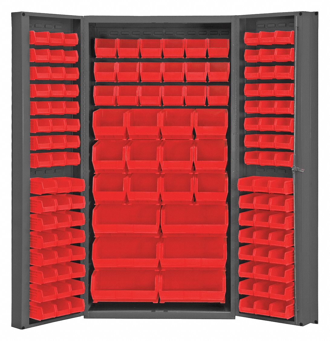 BIN CABINET,RED BIN,14 GA.,36 DOORS