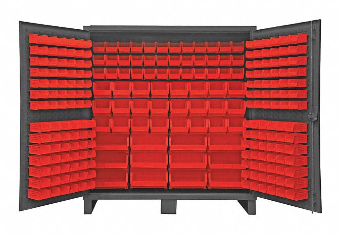 BIN CABINET,RED BIN,12 GA.,24 DOORS