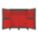 BIN CABINET, 72 IN X 24 IN 78 IN, 240 BINS, RED, FLUSH, 12 GA PANEL, GREY