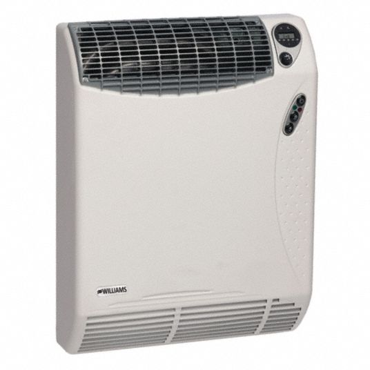 WILLIAMS COMFORT PRODUCTS Surface-Mount Gas Wall Heater: Propane, Fan  Forced Convection