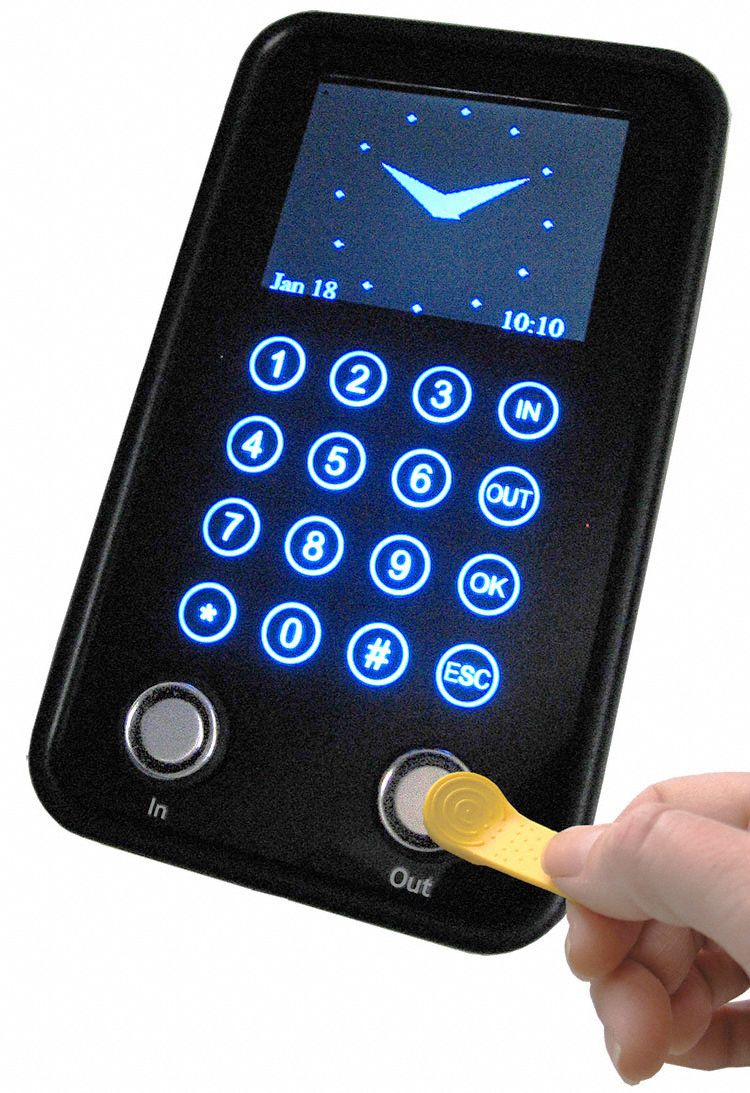 TIMEPILOT Surface, WallMount Electronic Card Punch Touchscreen Time