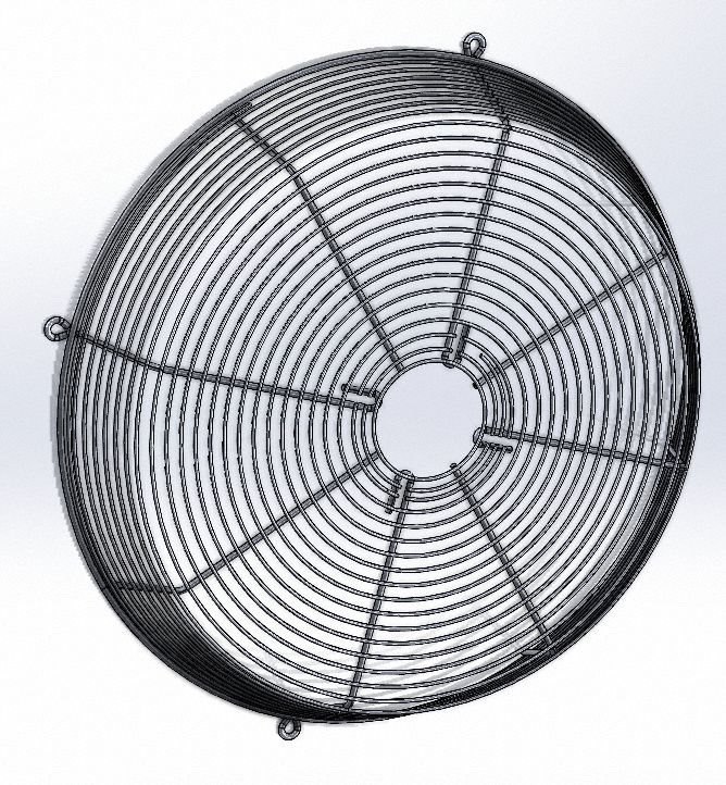 Fan Guard Silver 24 in Dia Steel