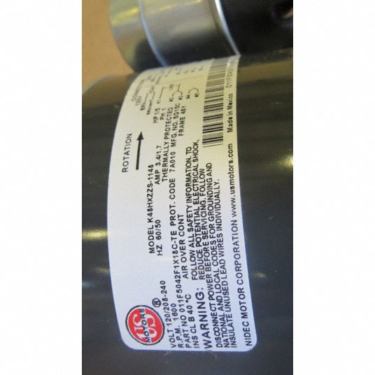 Berner Motor 1 8 230v 1 5 Hp For Use With Grainger Item Number 6jgf7 6jgf8 6jgf9 6jgg0 36fw68 011f5042f1x18c Te Grainger