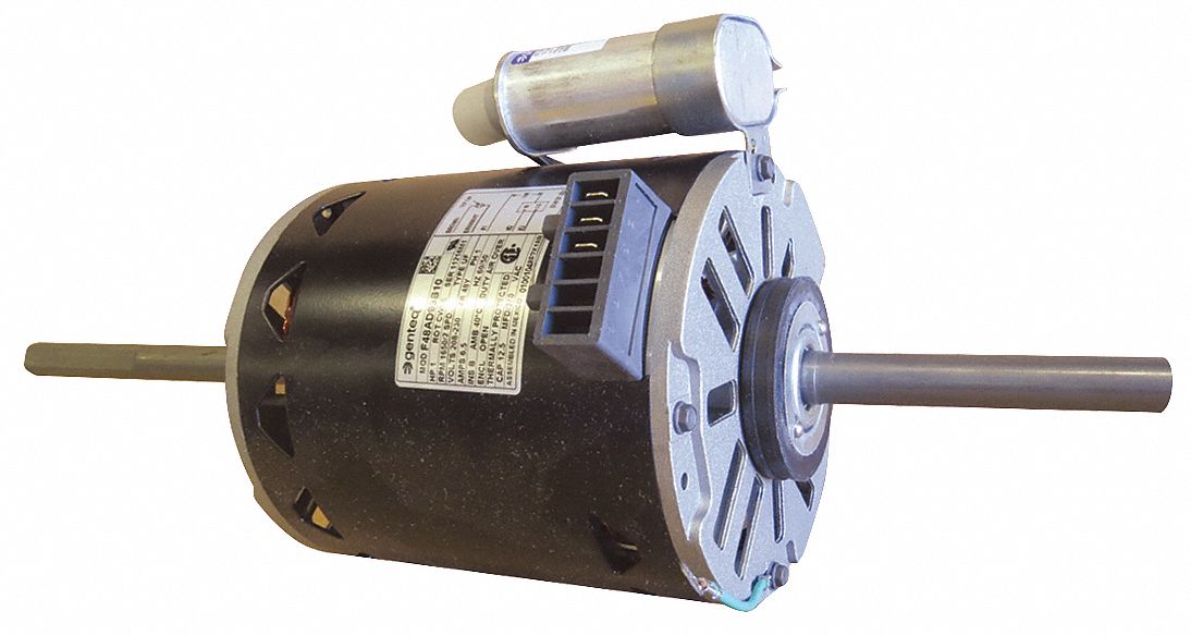 Motor: 1 hp, 208/240V AC, 1 Ph, 1, 725 RPM Motor RPM, 22 in Shaft Lg, 22 in Overall Lg, Steel