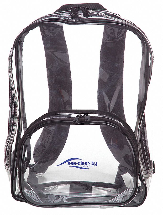 CORTECH Clear PVC Plastic Backpack; Number of Pockets 2 36FW85