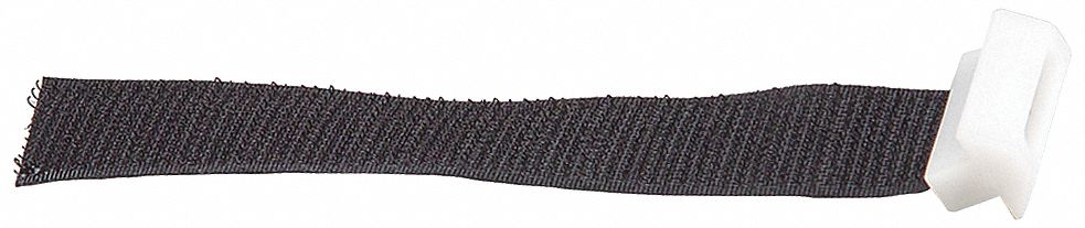 Security Curtain Tab: CTAB6, Black, 3/4 in Overall Wd, 6 in Overall Ht, 3/4 in, Matte, 6 PK