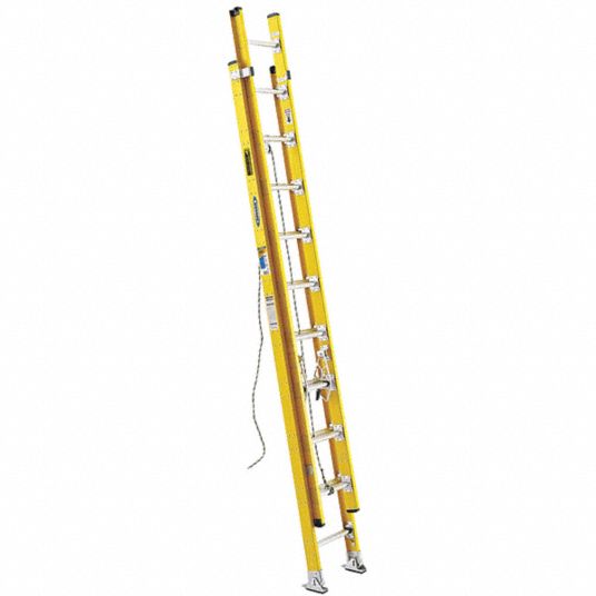 WERNER Extension Ladder, Fiberglass, 20 ft., IAA 36FX59D72202