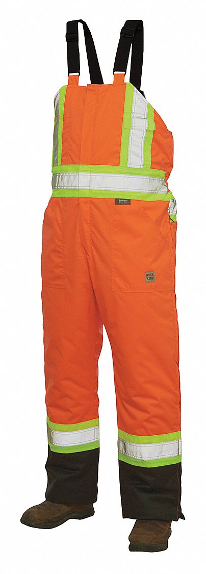 Work King Poly/Cotton Unlined Safety Bib Overall 