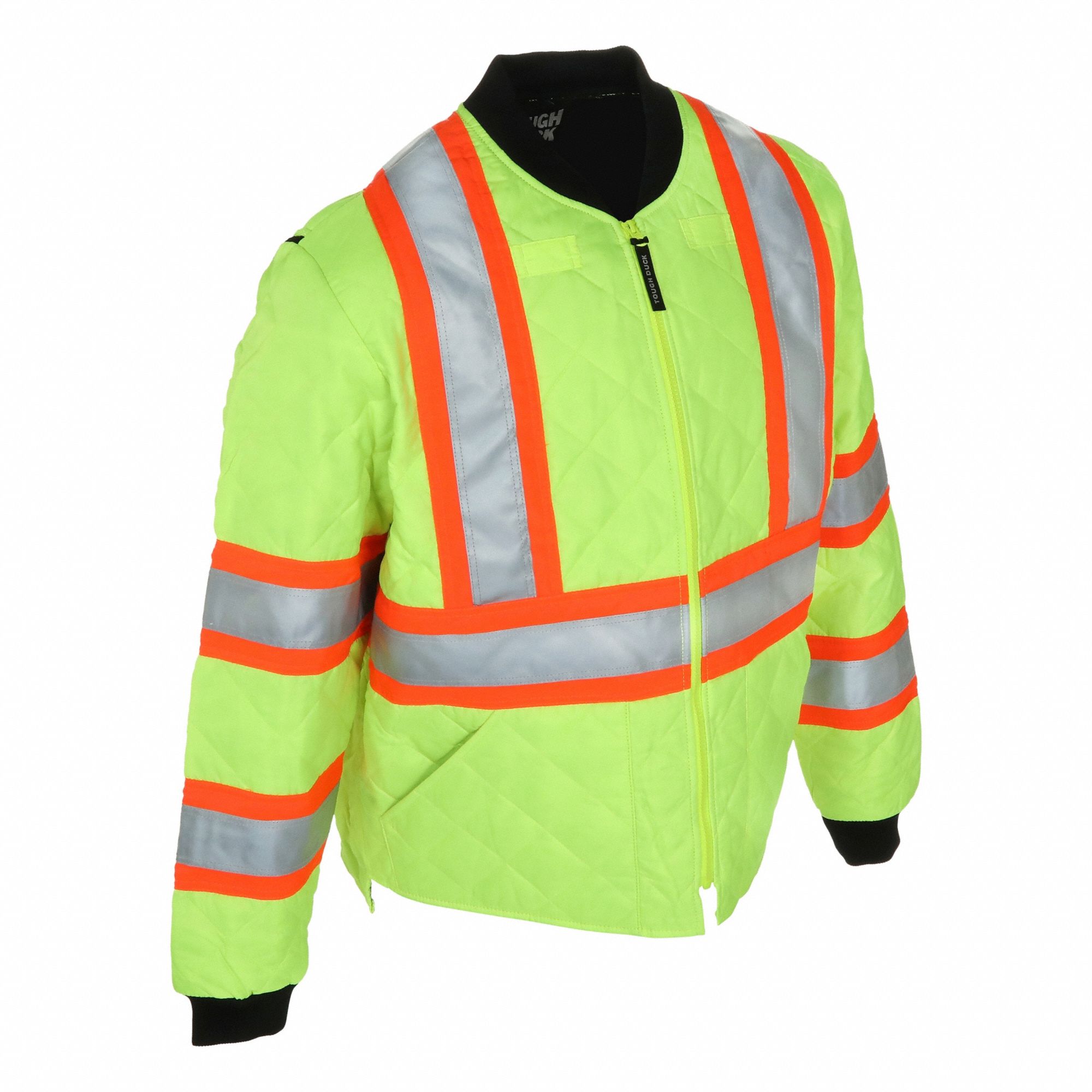 Hi-Vis Jacket, Polyester, Flo Green, L