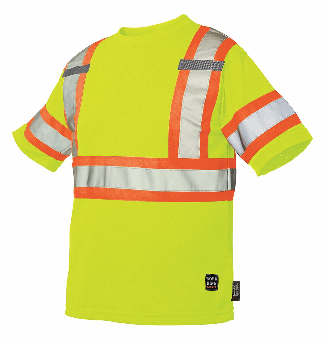 WORK KING Fluorescent Green 100 Polyester with Wicking Treatment High