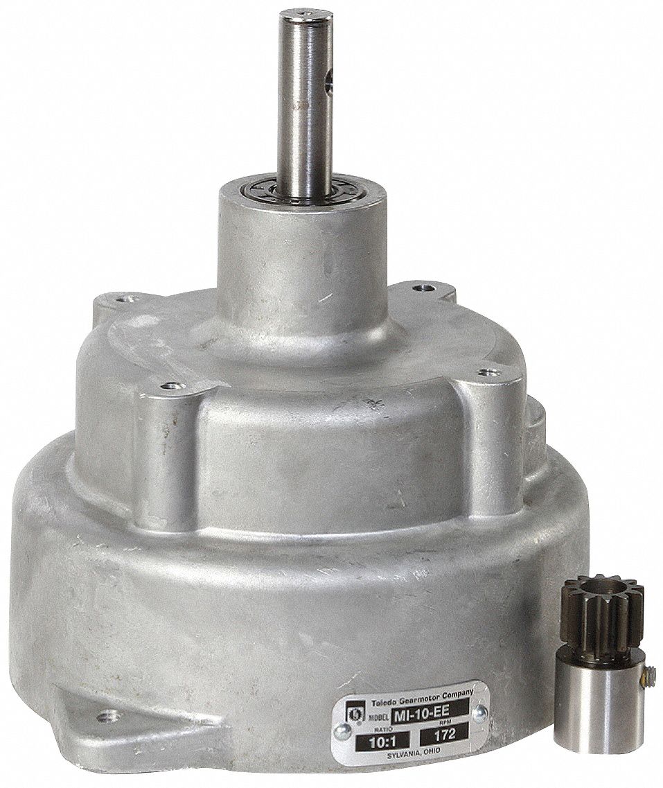 Speed Reducer: 10:1, 172.5 RPM, 0.5 hp Input Max, 182 in-lb Output Max, 48N