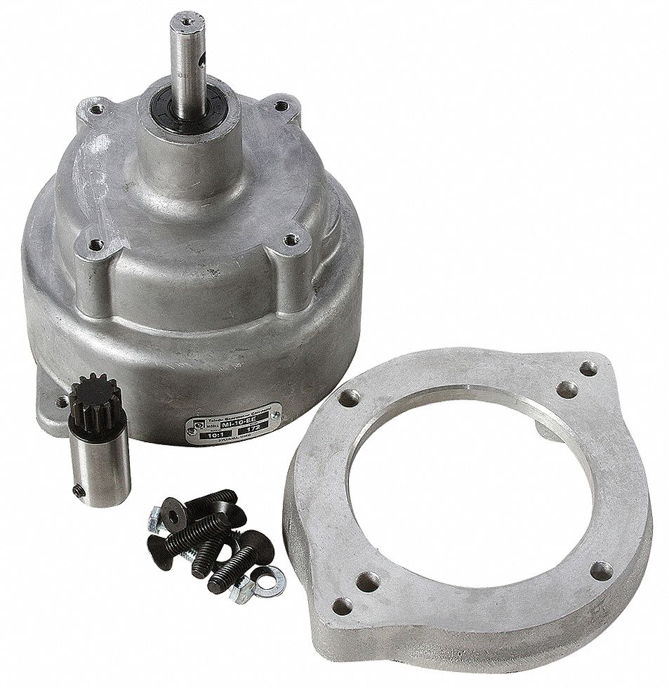 Speed Reducer: 10:1, 172.5 RPM, 0.5 hp Input Max, 182 in-lb Output Max, 56C