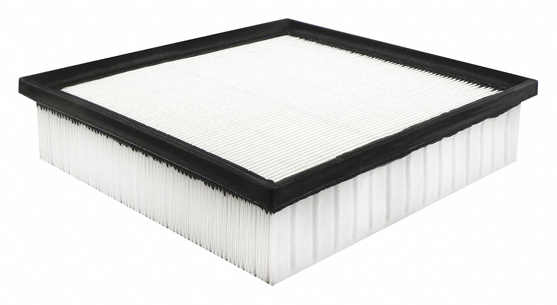Automotive Air Filter: Panel, Engine, Rectangular, Panel, 9 9/16 in Overall Lg