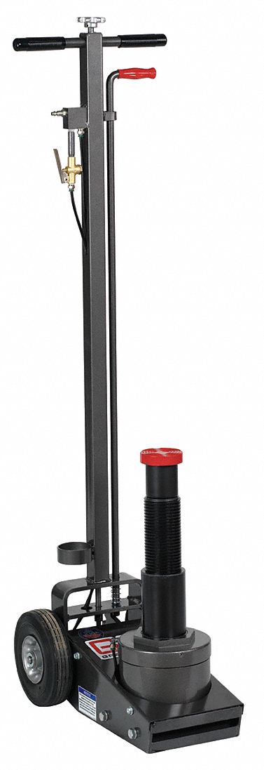 Truck Axle Jacks: Steel, Pneumatic, Air, 35 ton Load Capacity, 9 1/4 in Min Lift, Trucks