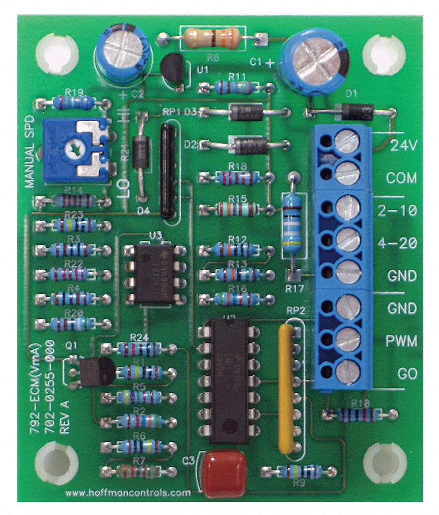 ECM Motor Control: PWM Signal, 24 V AC Input Volt, 13.5V DC, 5 mA Max Current