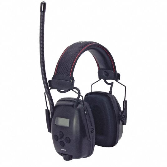 HONEYWELL HOWARD LEIGHT Electronic Ear Muffs OvertheHead Earmuff, 25 dB NRR, Listen, Black