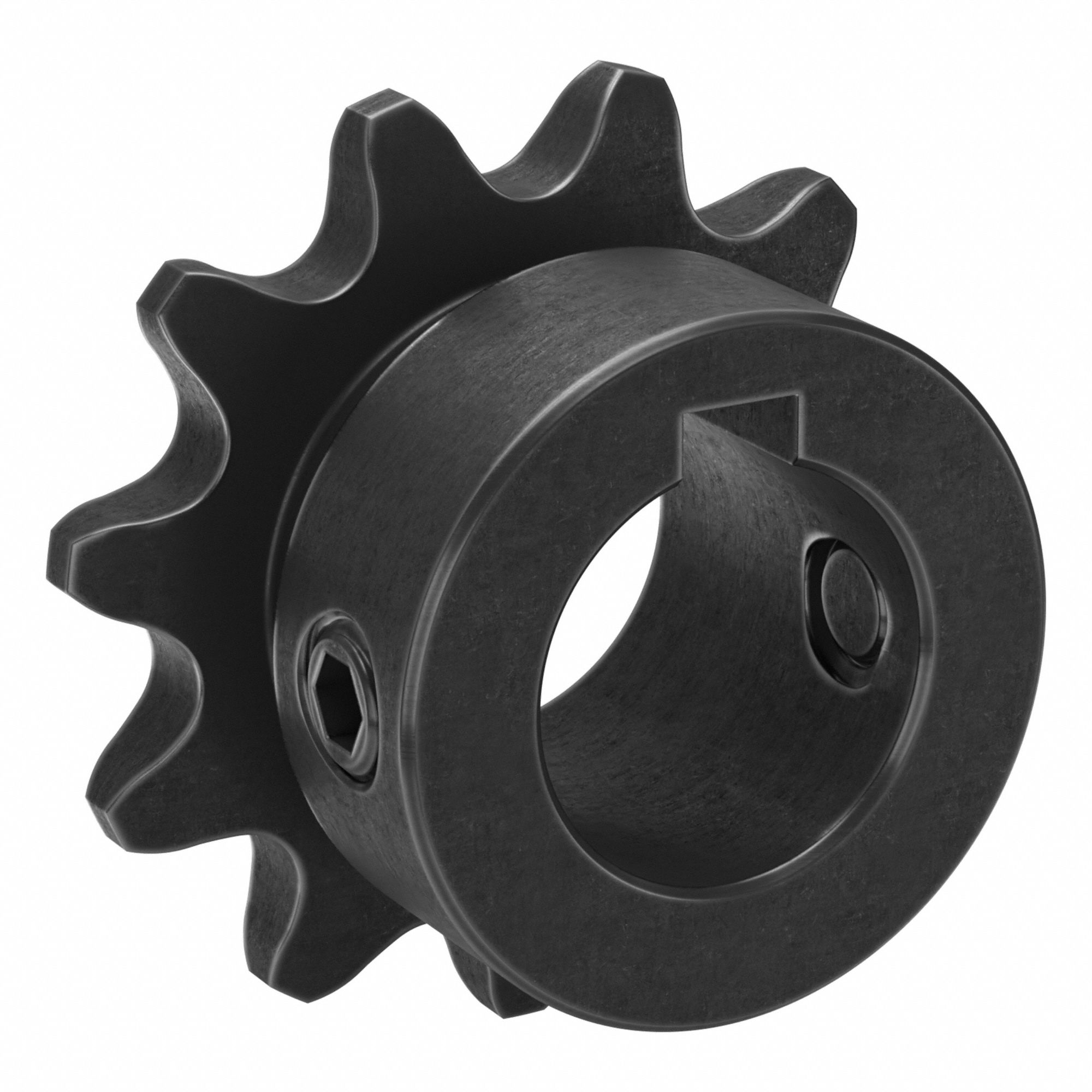 Sprocket: 35, For 3/8 in Chain Pitch, 5/8 in Bore Dia, 11 Teeth, 1.331 in Pitch Dia, Steel