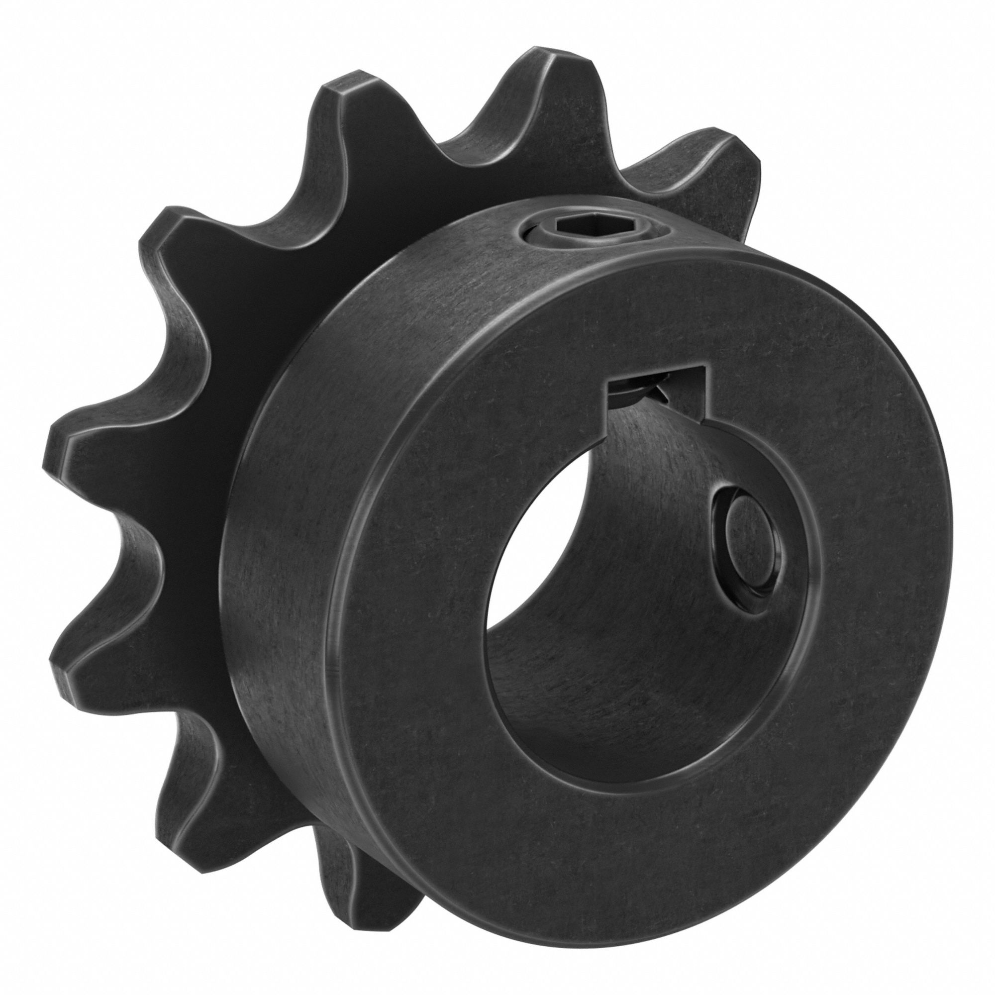 Sprocket: 35, For 3/8 in Chain Pitch, 5/8 in Bore Dia, 12 Teeth, 1.449 in Pitch Dia, Steel