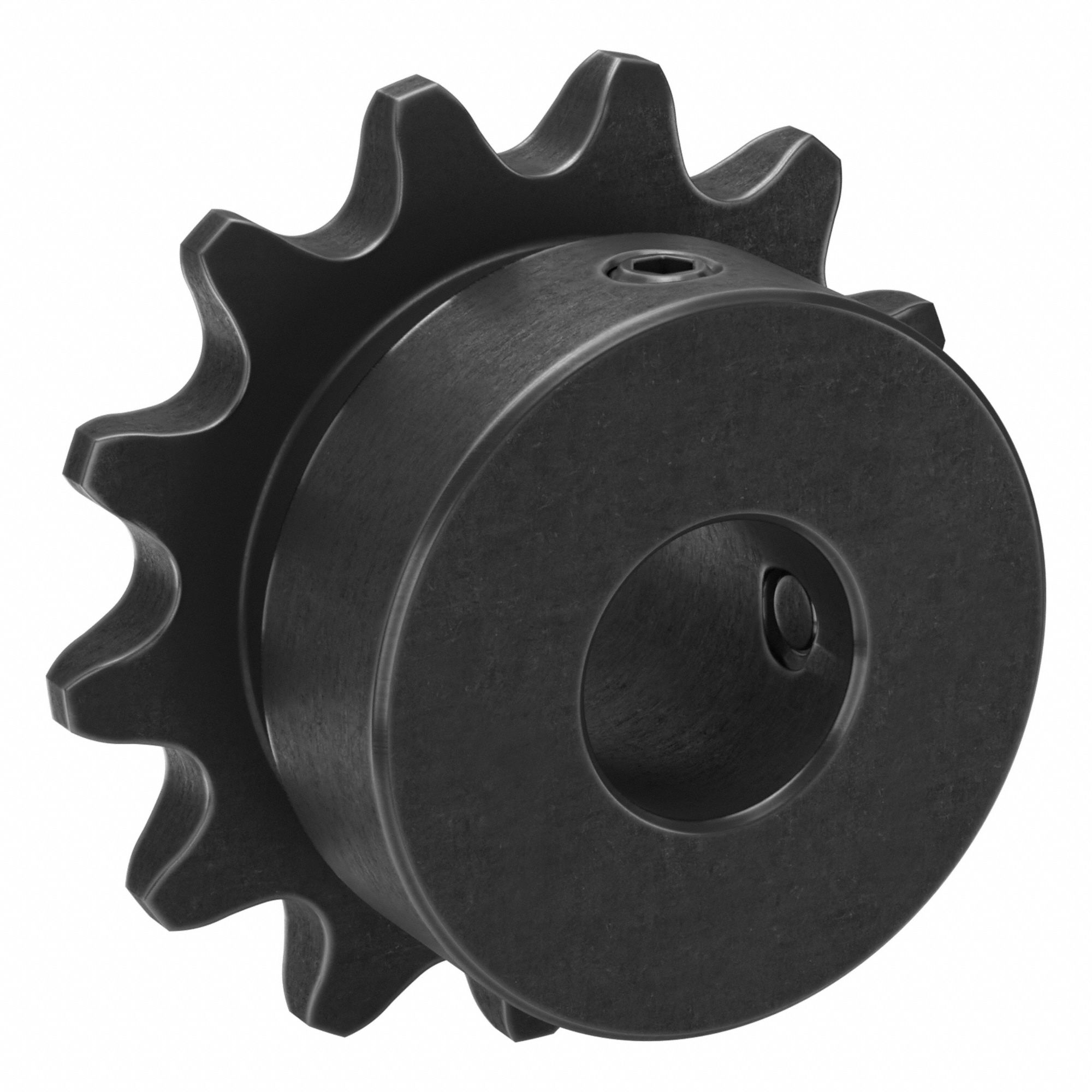 Sprocket: 35, For 3/8 in Chain Pitch, 1/2 in Bore Dia, 13 Teeth, 1.567 in Pitch Dia, Steel