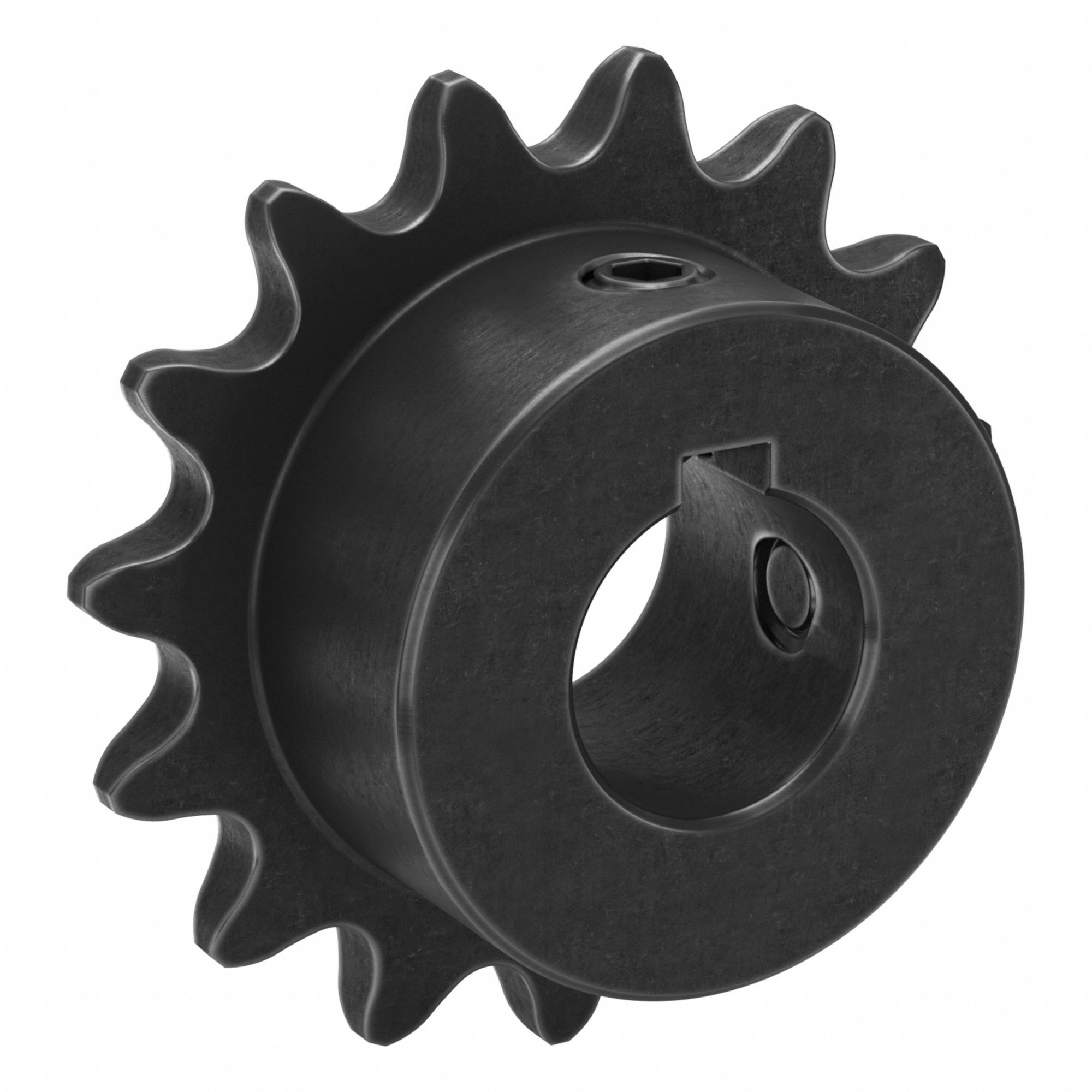 Sprocket: 35, For 3/8 in Chain Pitch, 5/8 in Bore Dia, 15 Teeth, 1.804 in Pitch Dia, Steel