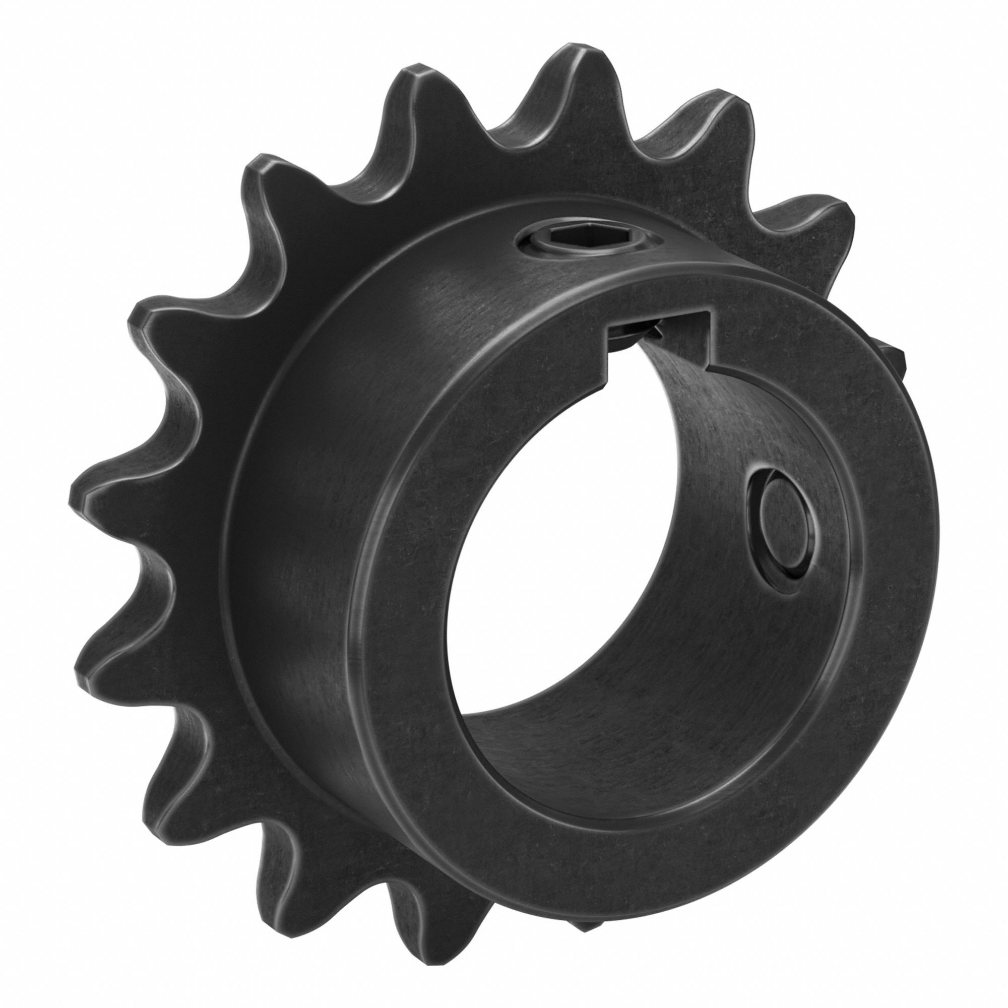 Sprocket: 35, For 3/8 in Chain Pitch, 1 in Bore Dia, 16 Teeth, 1.922 in Pitch Dia, Steel