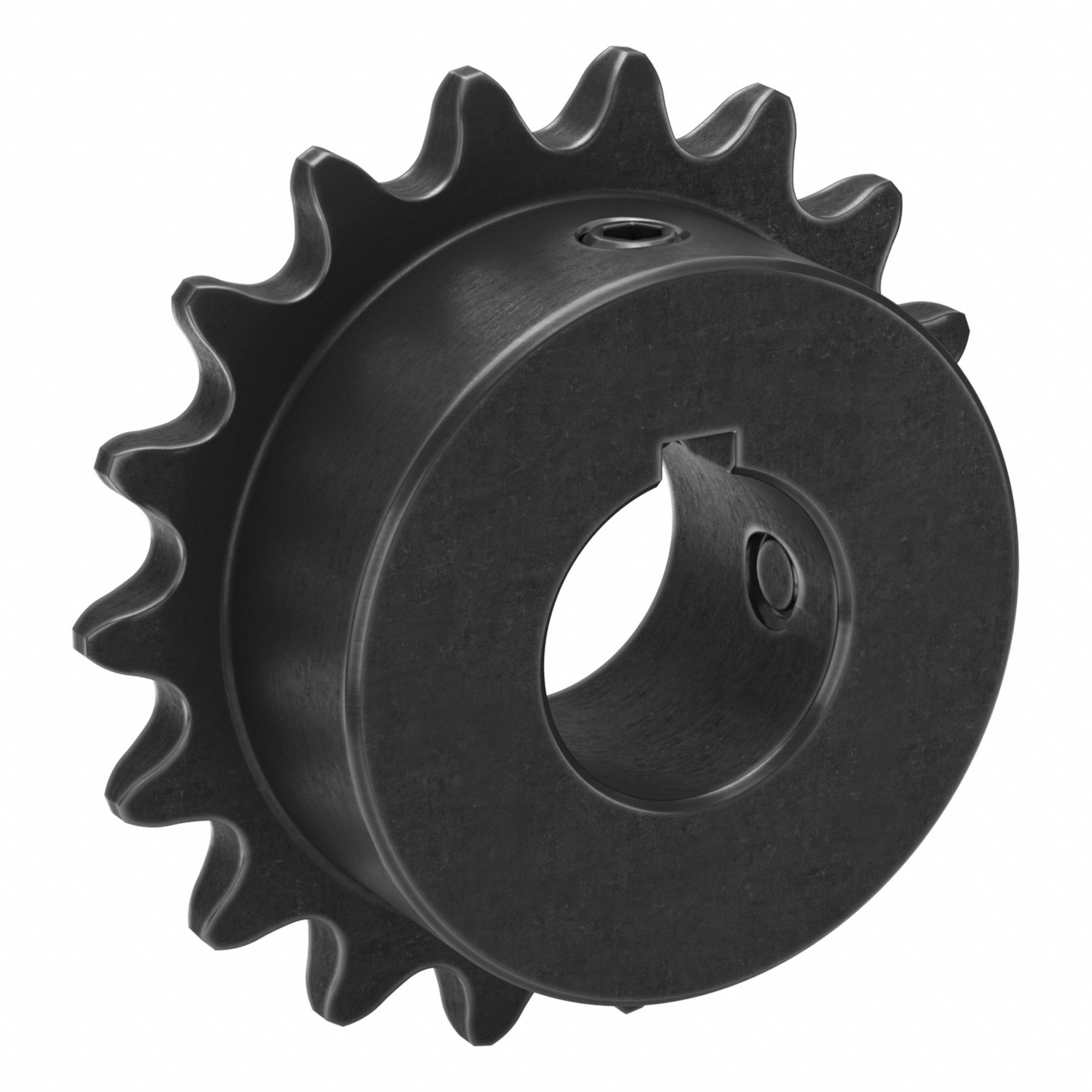 Sprocket: 35, For 3/8 in Chain Pitch, 3/4 in Bore Dia, 18 Teeth, 2.159 in Pitch Dia, Steel