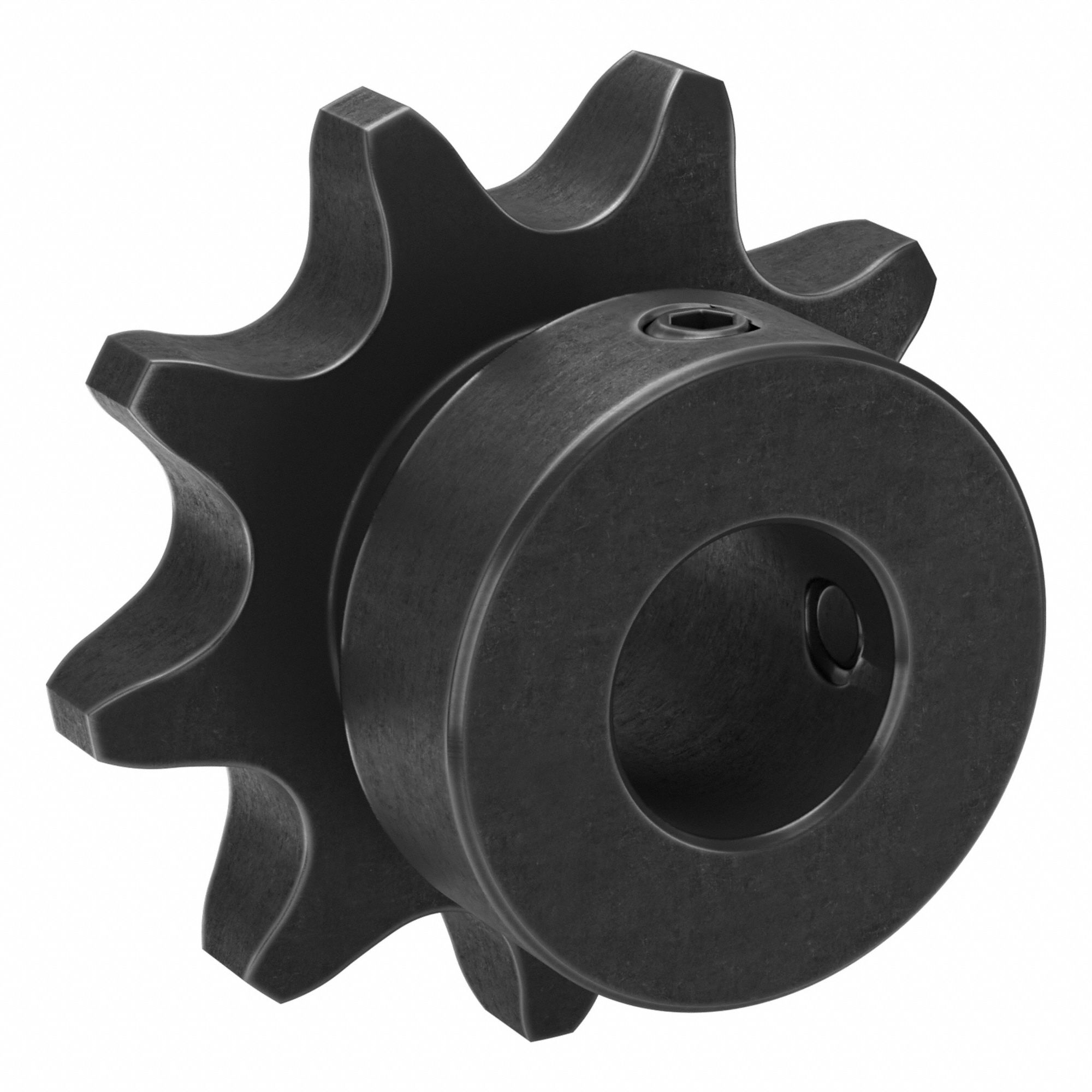 Sprocket: 40, For 1/2 in Chain Pitch, 1/2 in Bore Dia, 9 Teeth, 1.462 in Pitch Dia, Steel