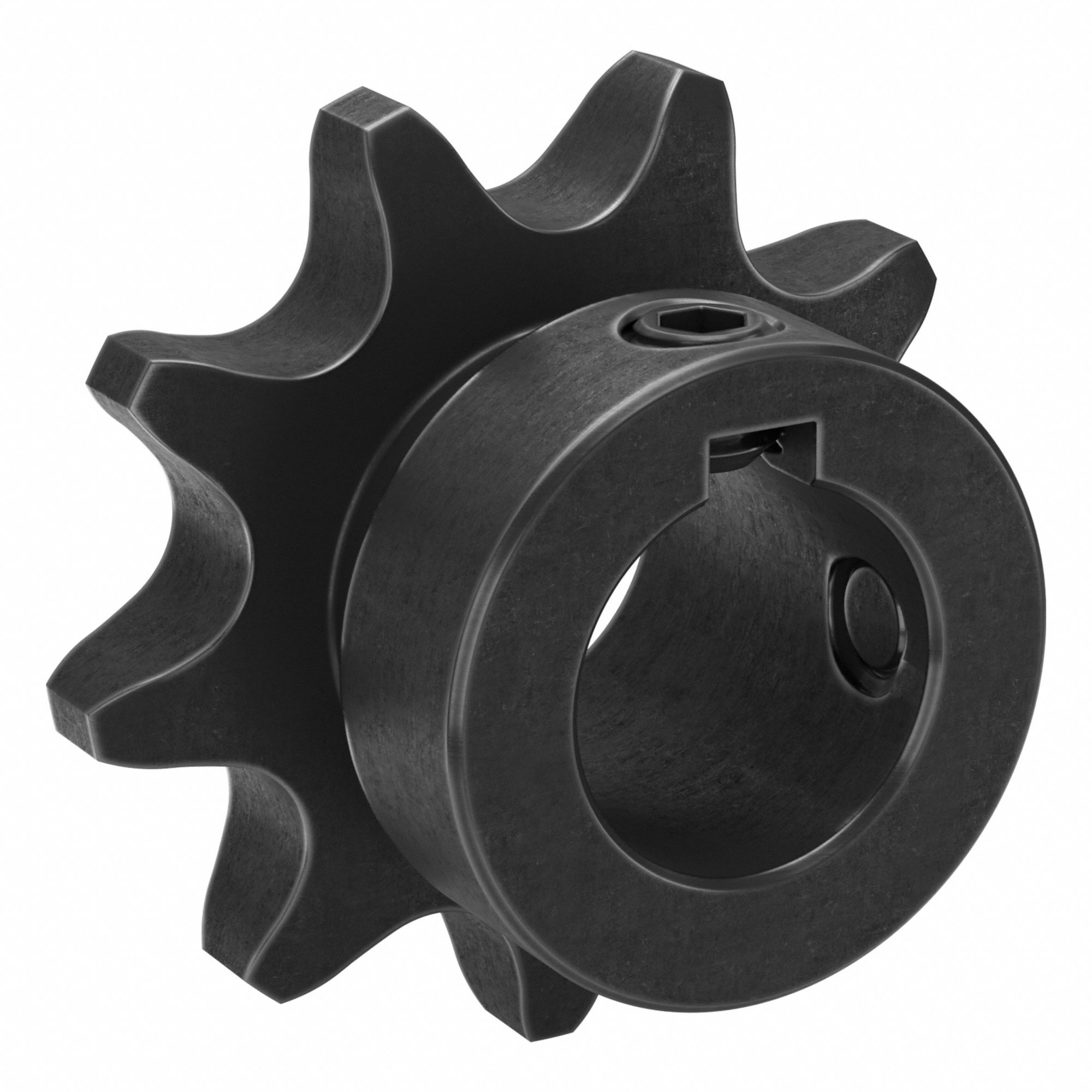 Sprocket: 40, For 1/2 in Chain Pitch, 5/8 in Bore Dia, 9 Teeth, 1.462 in Pitch Dia, Steel