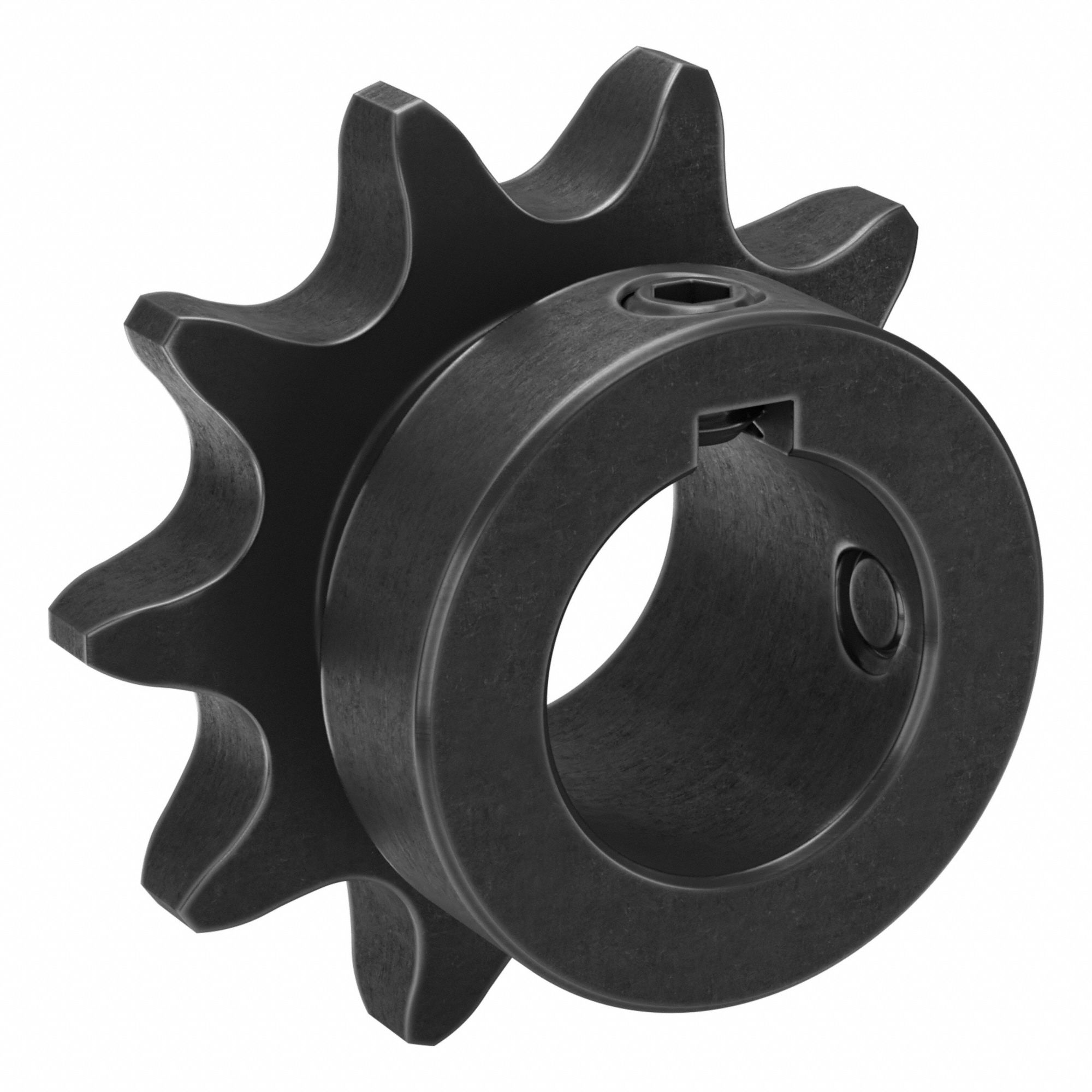 Sprocket: 40, For 1/2 in Chain Pitch, 3/4 in Bore Dia, 10 Teeth, 1.618 in Pitch Dia, Steel