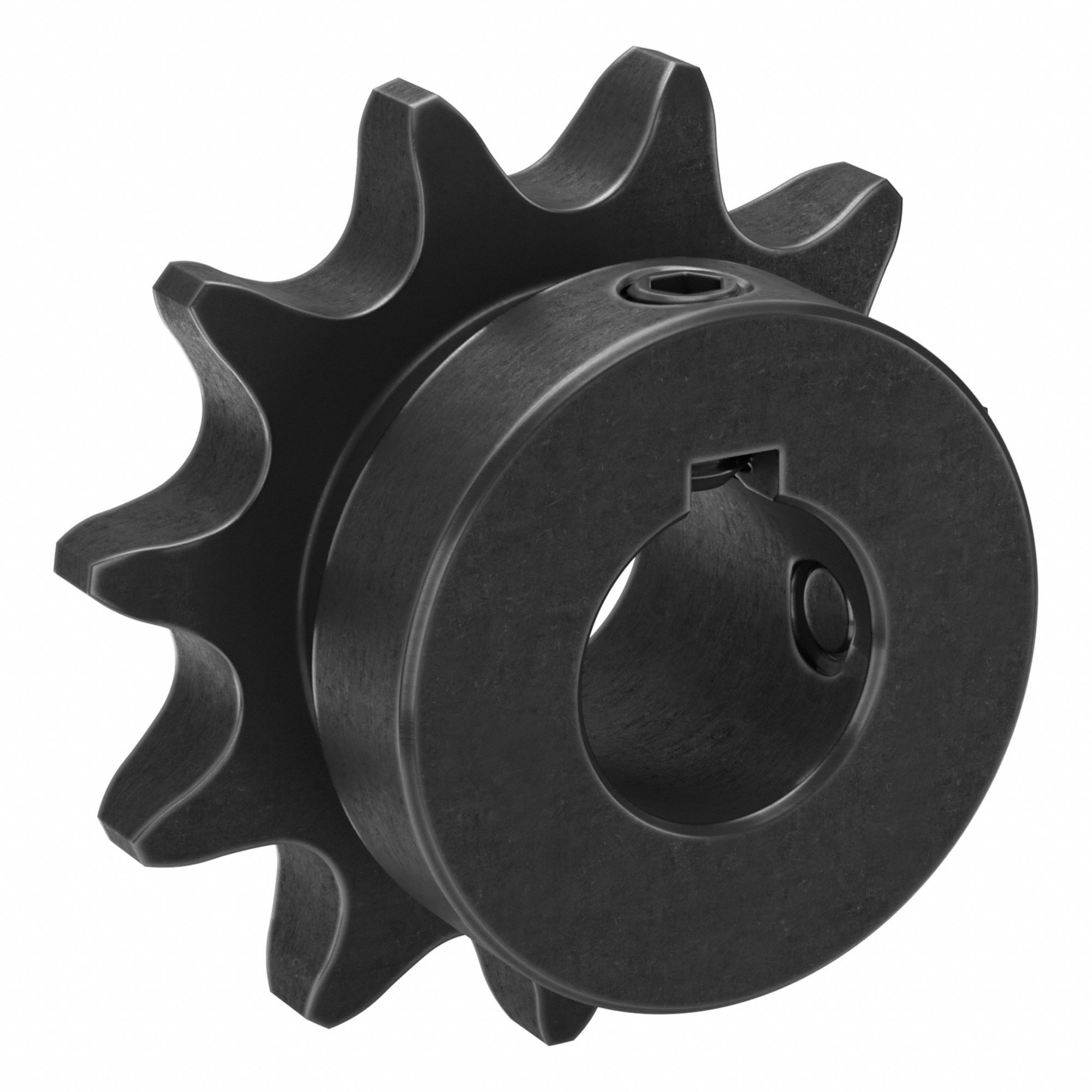 Sprocket: 40, For 1/2 in Chain Pitch, 5/8 in Bore Dia, 11 Teeth, 1.775 in Pitch Dia, Steel