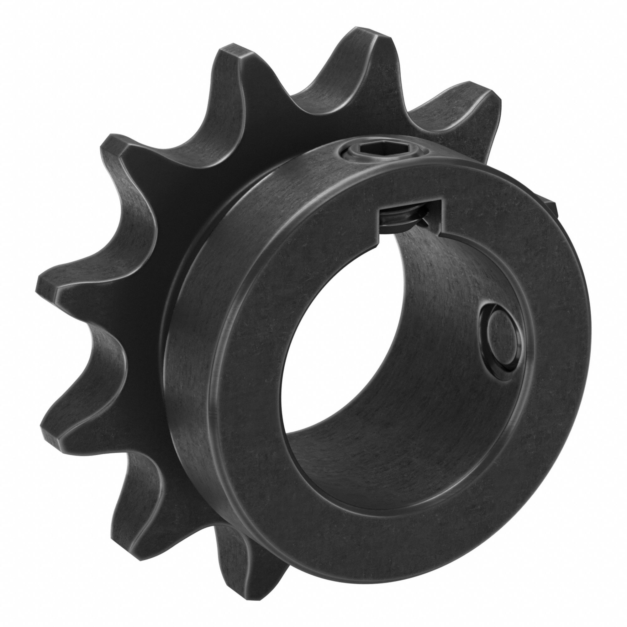 Sprocket: 40, For 1/2 in Chain Pitch, 1 in Bore Dia, 12 Teeth, 1.932 in Pitch Dia, Steel