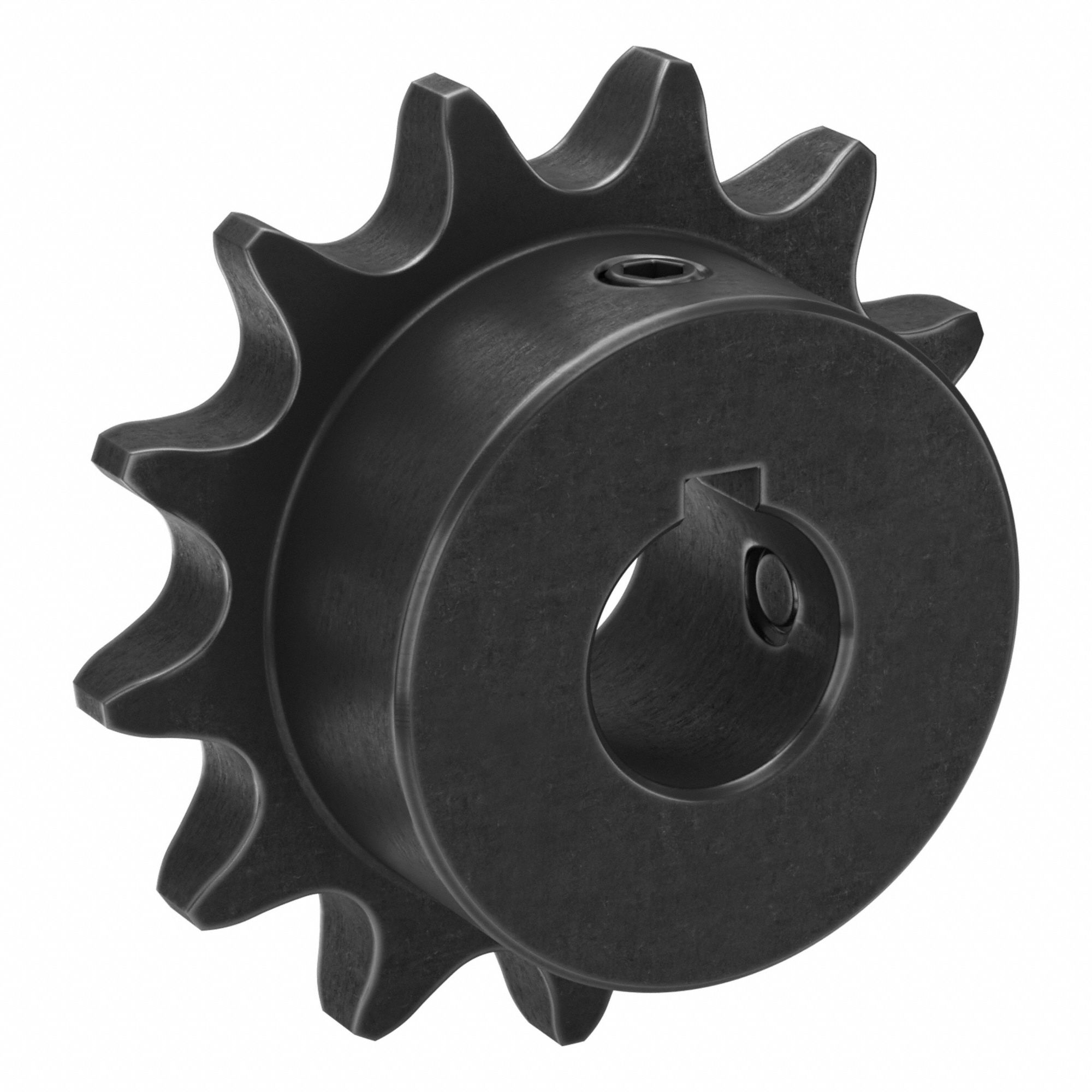 Sprocket: 40, For 1/2 in Chain Pitch, 5/8 in Bore Dia, 13 Teeth, 2.089 in Pitch Dia, Steel