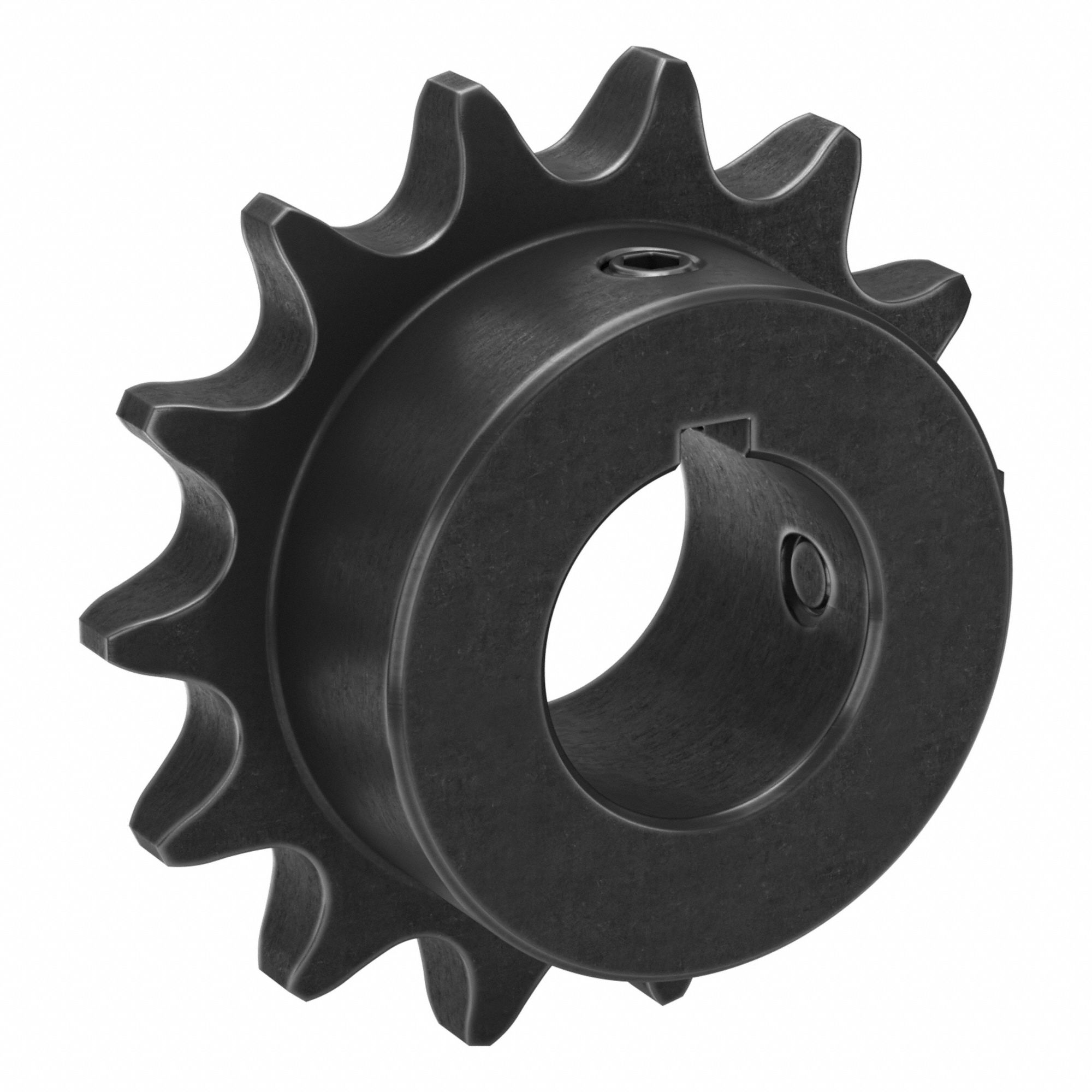 Sprocket: 40, For 1/2 in Chain Pitch, 7/8 in Bore Dia, 14 Teeth, 2.247 in Pitch Dia, Steel