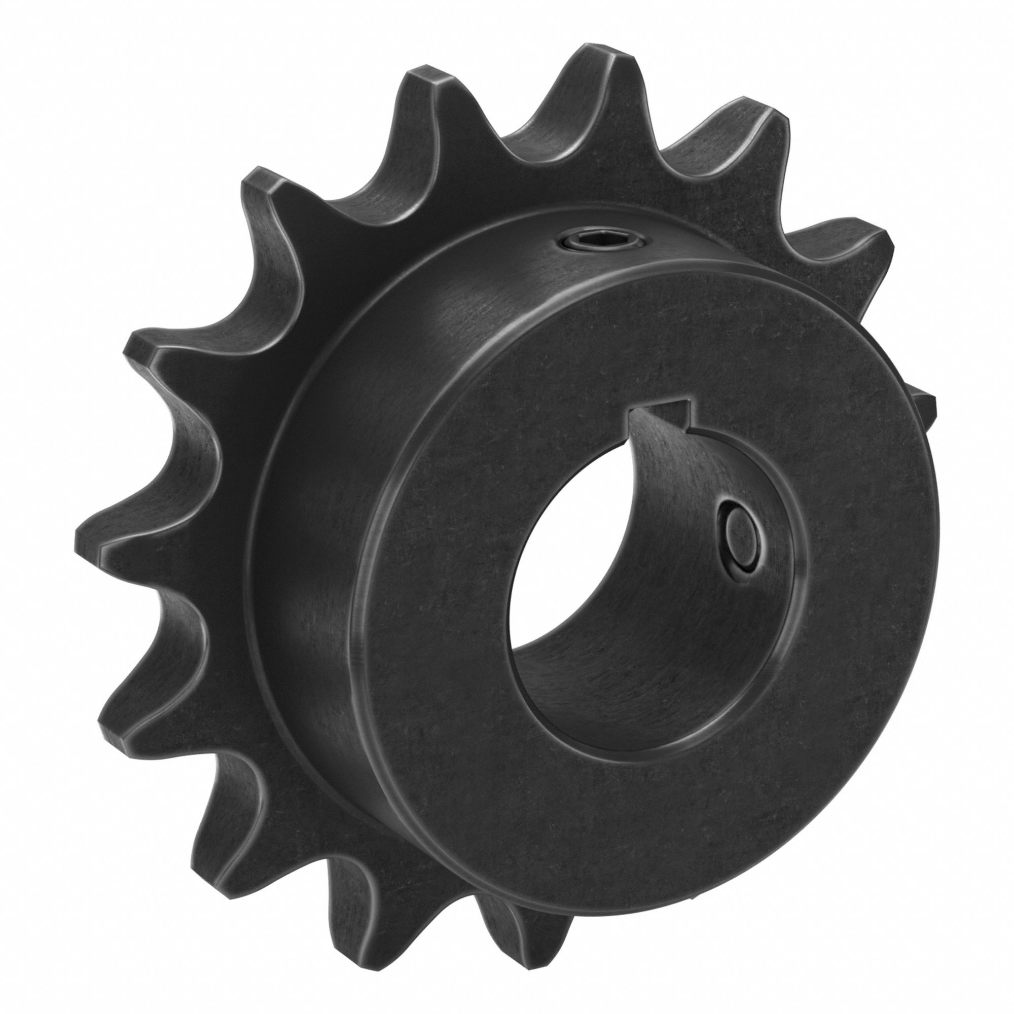 Sprocket: 40, For 1/2 in Chain Pitch, 7/8 in Bore Dia, 15 Teeth, 2.405 in Pitch Dia, Steel