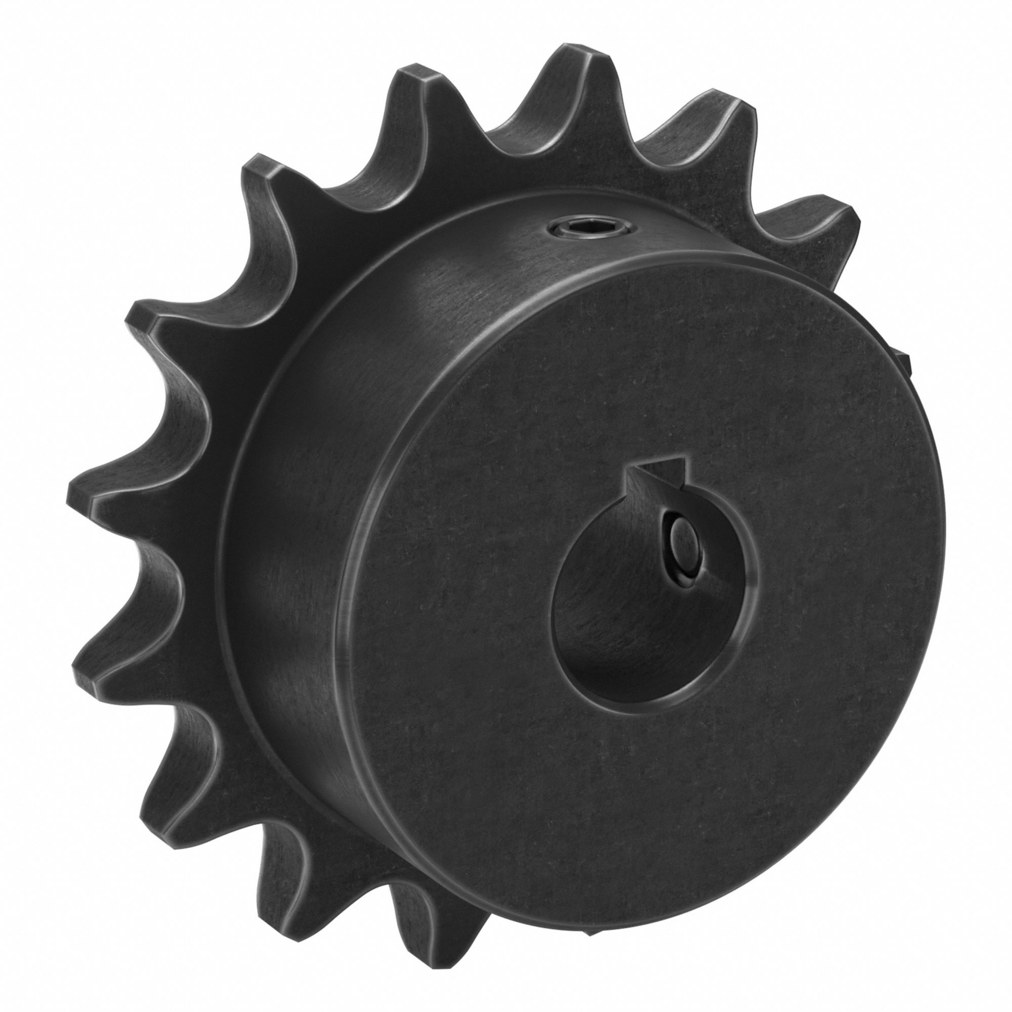 Sprocket: 40, For 1/2 in Chain Pitch, 5/8 in Bore Dia, 16 Teeth, 2.563 in Pitch Dia, Steel