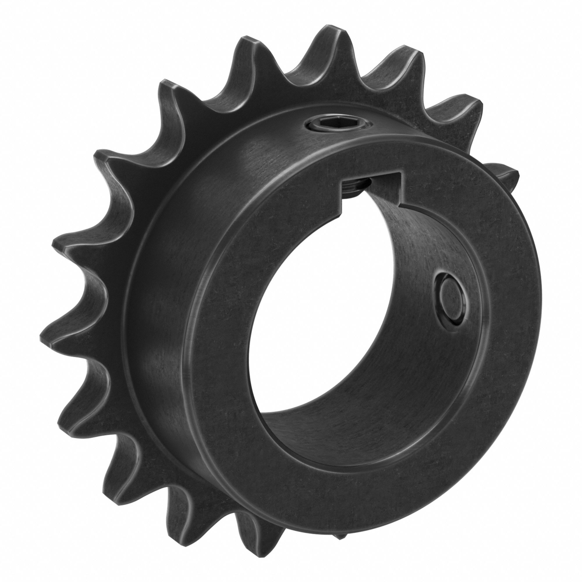 Sprocket: 40, For 1/2 in Chain Pitch, 1 1/2 in Bore Dia, 18 Teeth, 2.879 in Pitch Dia, Steel
