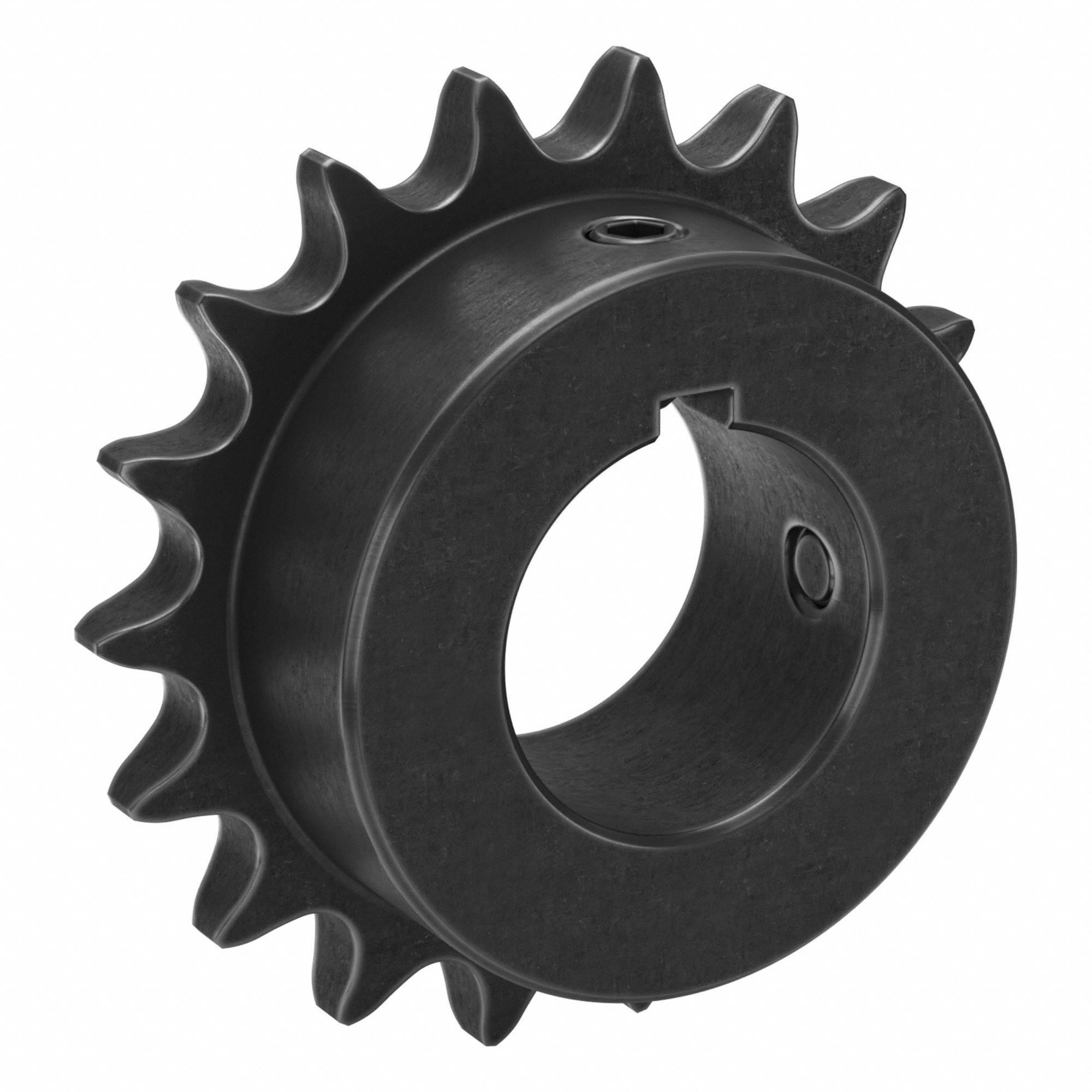 Sprocket: 40, For 1/2 in Chain Pitch, 1 1/4 in Bore Dia, 18 Teeth, 2.879 in Pitch Dia, Steel