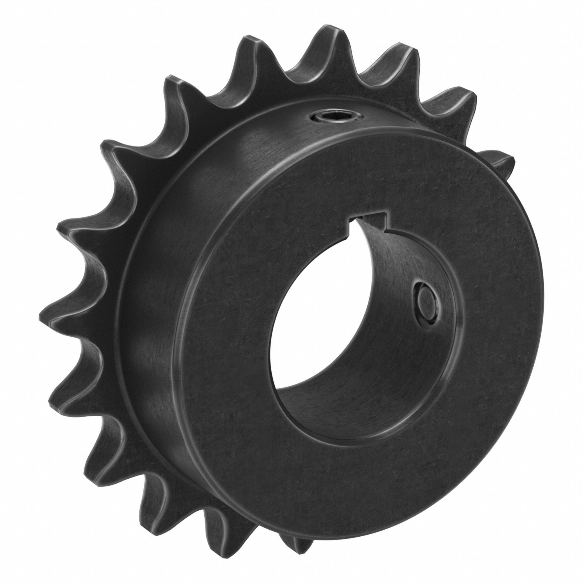 Sprocket: 40, For 1/2 in Chain Pitch, 1 1/4 in Bore Dia, 19 Teeth, 3.038 in Pitch Dia, Steel