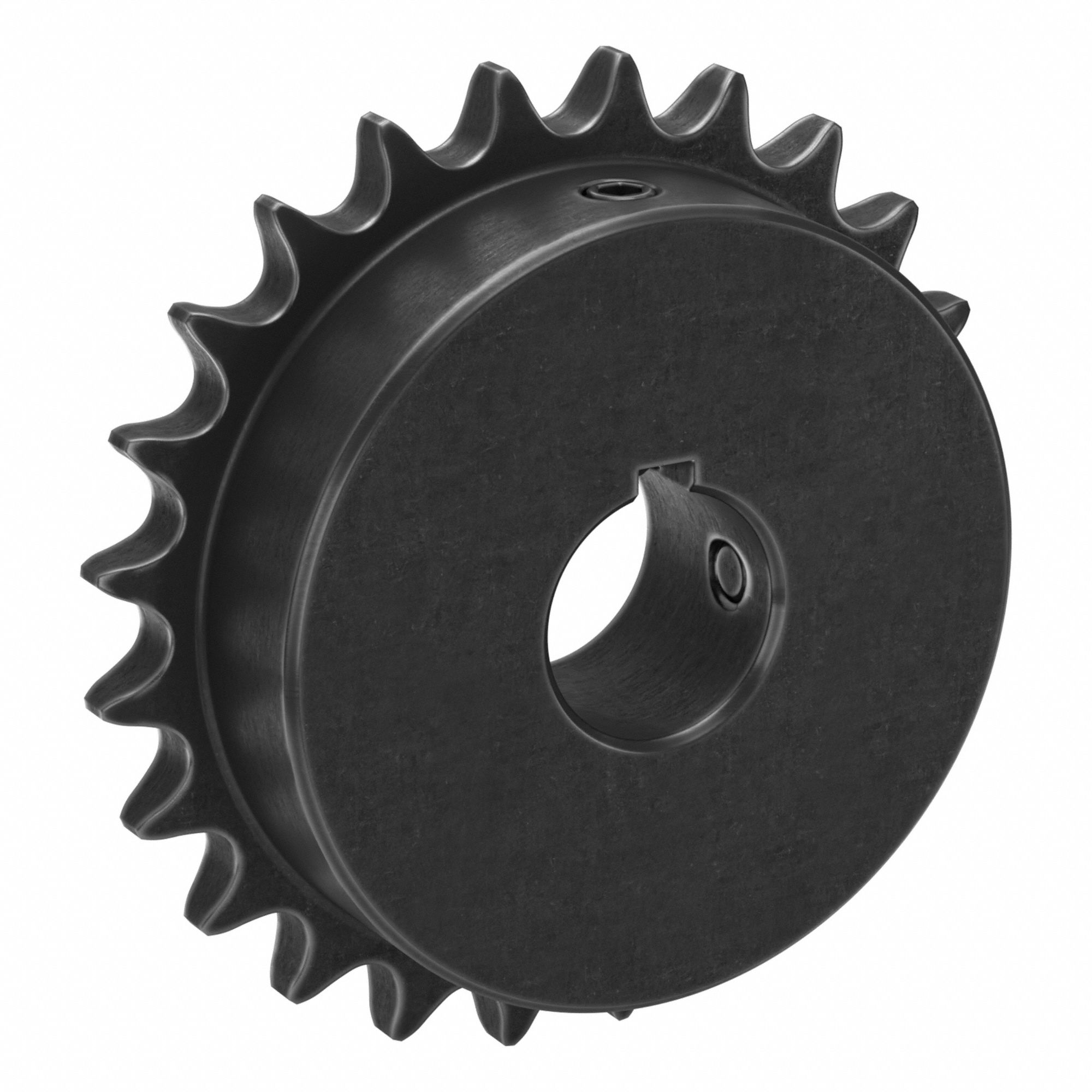 Sprocket: 40, For 1/2 in Chain Pitch, 1 in Bore Dia, 24 Teeth, 3.831 in Pitch Dia, Steel
